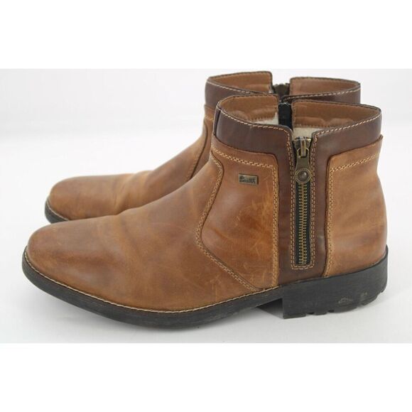 RIEKER Men's Sz 9.5US/43EU "Ron 83" Winter Boot Brown Double Zip - Picture 9 of 11